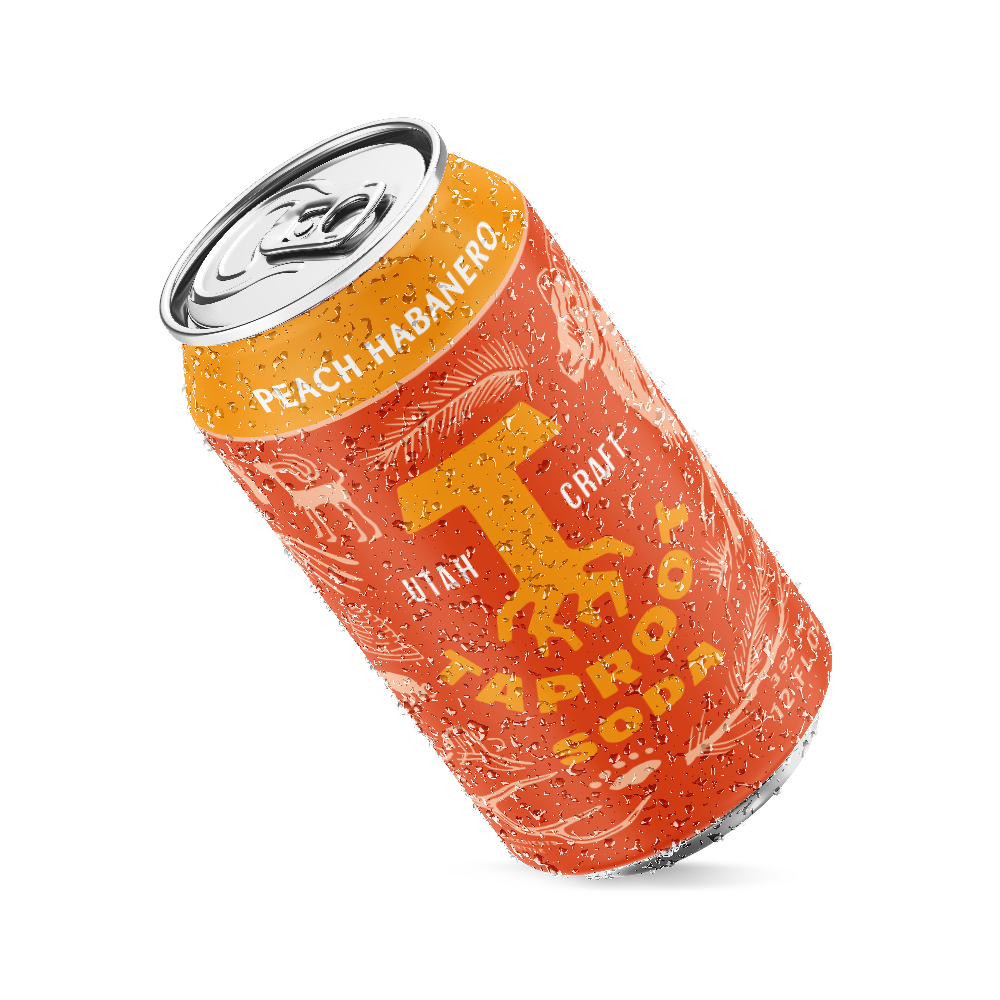 a can of peach habanero soda