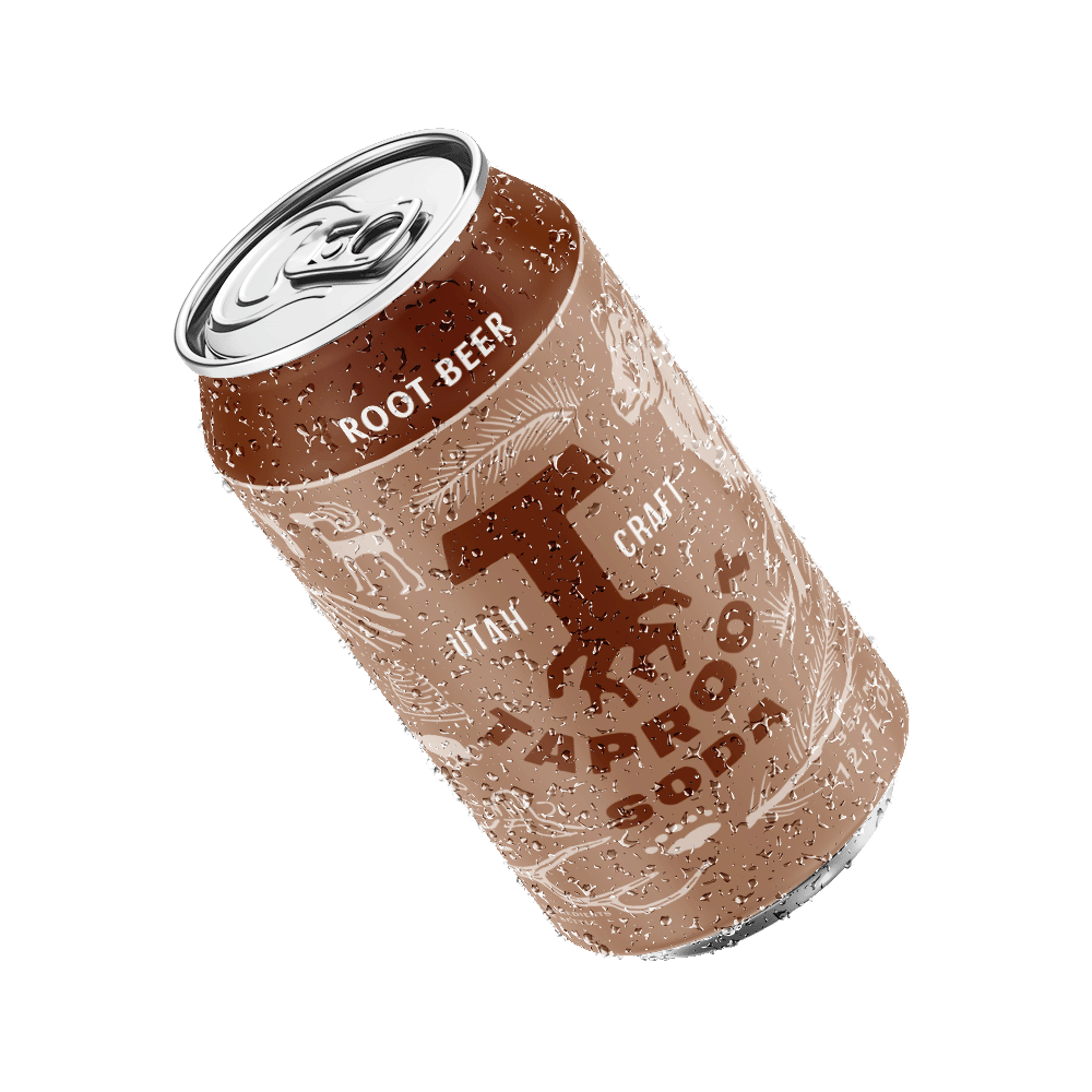 a can of root beer soda